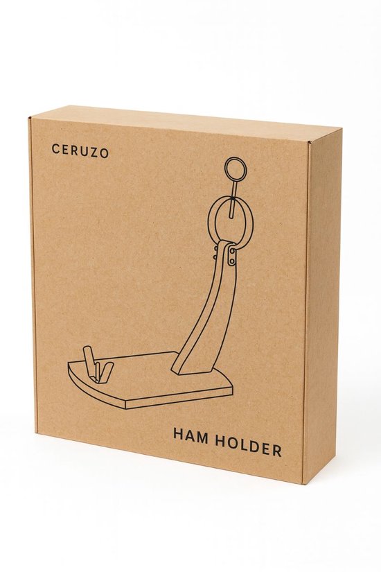 Ceruzo Hamhouder – Houten Hamstandaard met Metaal – Spaanse Ham 4–9 kg – 40x19x36 cm