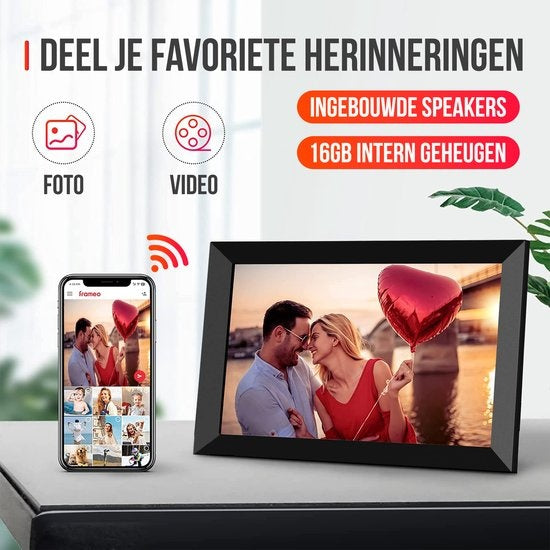 Strex Digitale Fotolijst met WiFi - 10.1 Inch Touchscreen - Frameo software via App