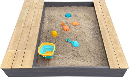 AXI Evy Zandbak met waterbakken en opbergruimte Grijs/bruin - Inclusief accessoireset
