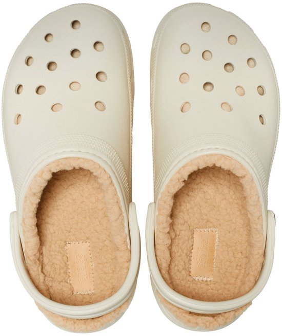 Crocs Classic Platform Lined Clogs Beige EU 38-39 Vrouw