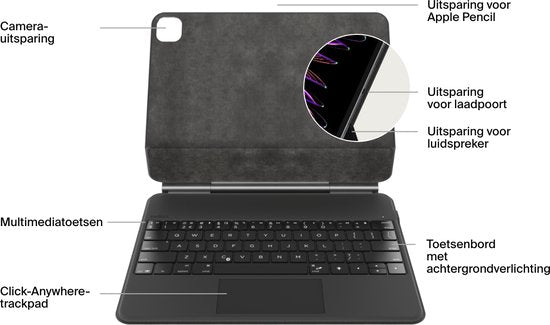 Belkin Pro Hoes met Toetsenbord en Magnetische Standaard voor iPad M4 Pro 13” QWERTY