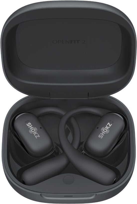 Shokz OpenFit 2 Open-ear Sporthoofdtelefoon – Draadloze Oordopjes – Zwart