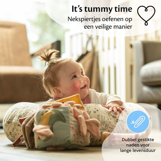 EL-Life Voedingskussen met hoes van 100% katoen - Zwangerschapskussen - Inclusief afneembare en wasbare hoes - Dieren print