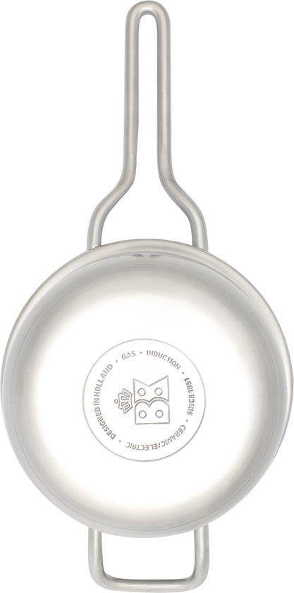 BK Q-linair Master steelpan 16 cm met deksel
