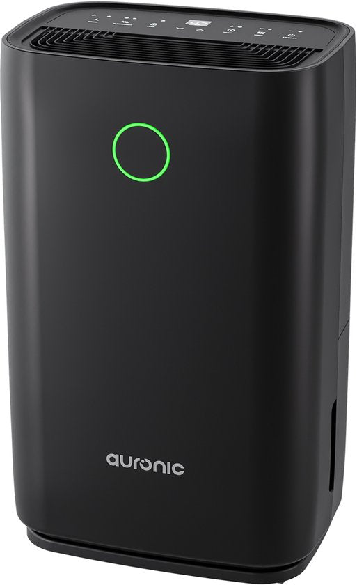Auronic Luchtontvochtiger - Compact Series - 20L per dag - Was-droog functie - Slaapkamer, Badkamer en Woonkamer - Vochtvreter voor in Huis - Zwart