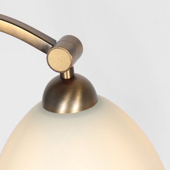 Anthea 4330BR klassieke vloerlamp brons met marmerlook glas hoogte 140 cm Steinhauer