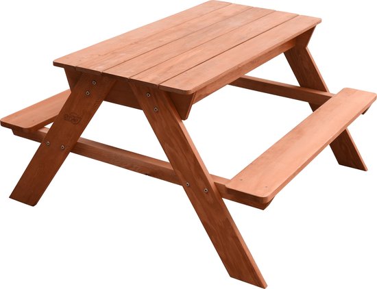 Sunny Dave Zand & Water Picknicktafel in Bruin voor kinderen - Multifunctionele Picknick tafel met 2 uitneembare kunststof bakken - FSC hout