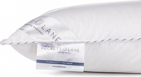 Heckettlane Hoofdkussen - Slaapkussen met Veren en Dons - Koel kussen - 60x70 cm - Voor Rug-, Zijslaper en Buikslaper - 1 Stuks