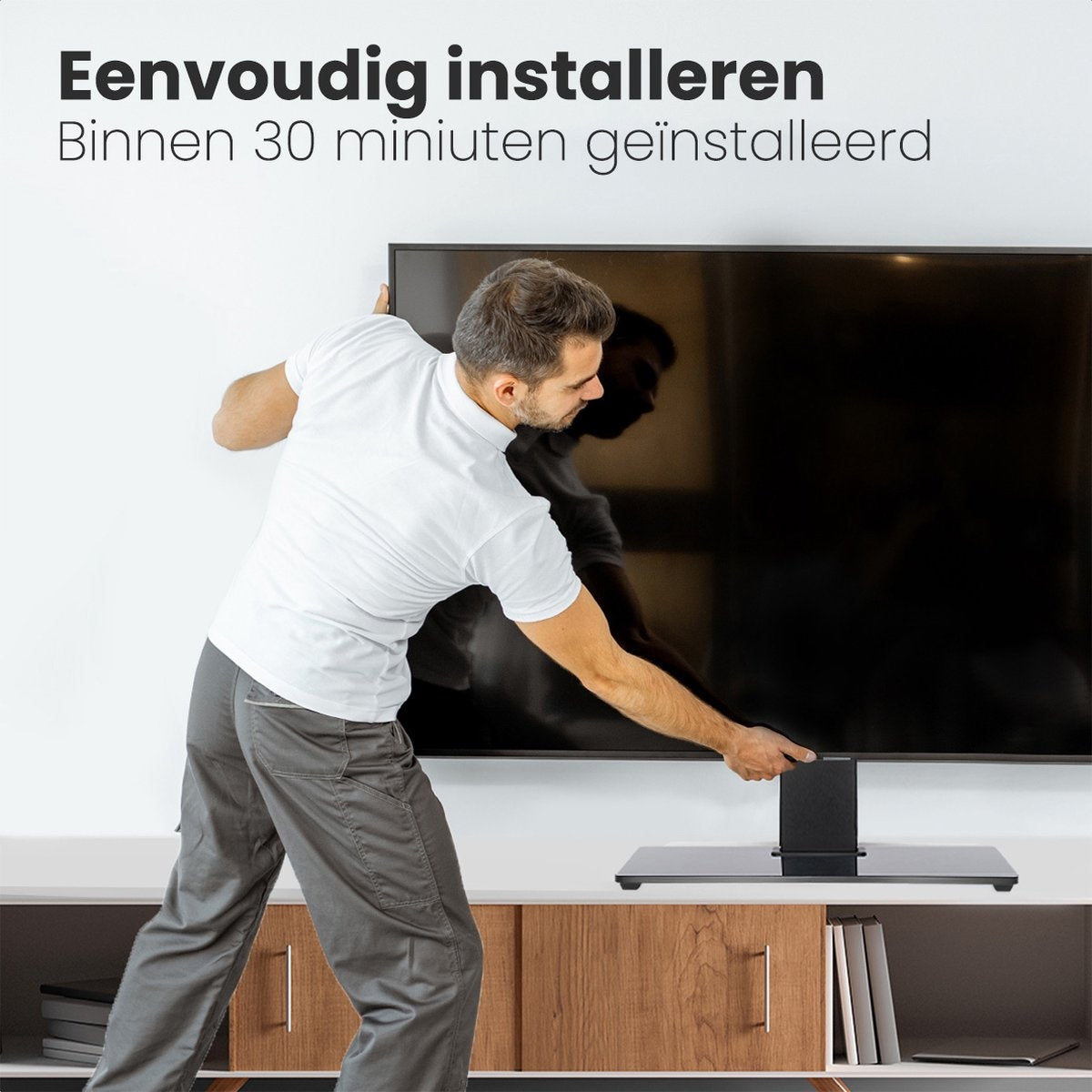 Auronic TV Standaard – Draaibaar – max. 40 kg –26 t/m 55 inch - 40 x 26 x 73,1 cm – Zwart