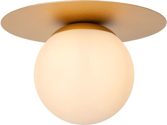 Lucide TRICIA - Plafonnière (Plafondlamp) - Ø 25 cm - 1xE27 - Mat Goud / Messing