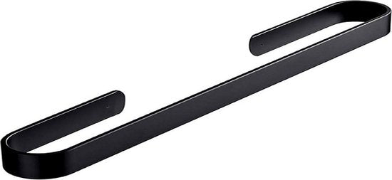 Handdoekrek Zwart Zonder Boren 40 CM | Zelfklevende Handdoekstang | Handdoekhouder | Badkamerrek voor Handdoeken RVS | Handdoekstang | Zelfklevend - kerst cadeau tip