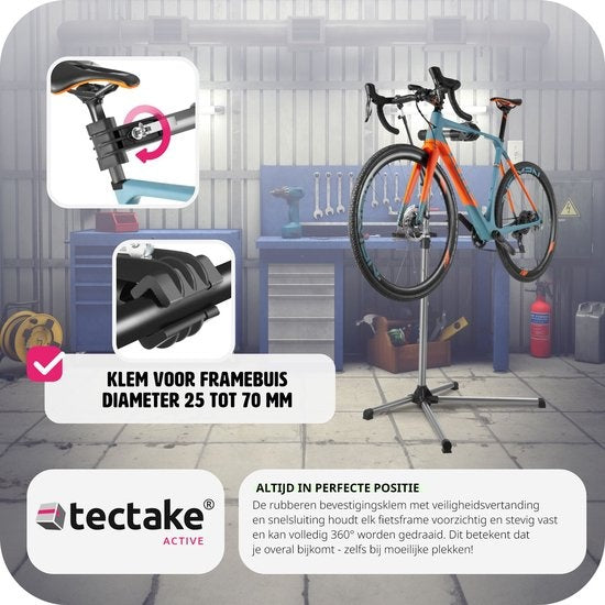tectake - Fietsmontagestandaard montagestandaard e-bike - max. 45 kg. - 400991