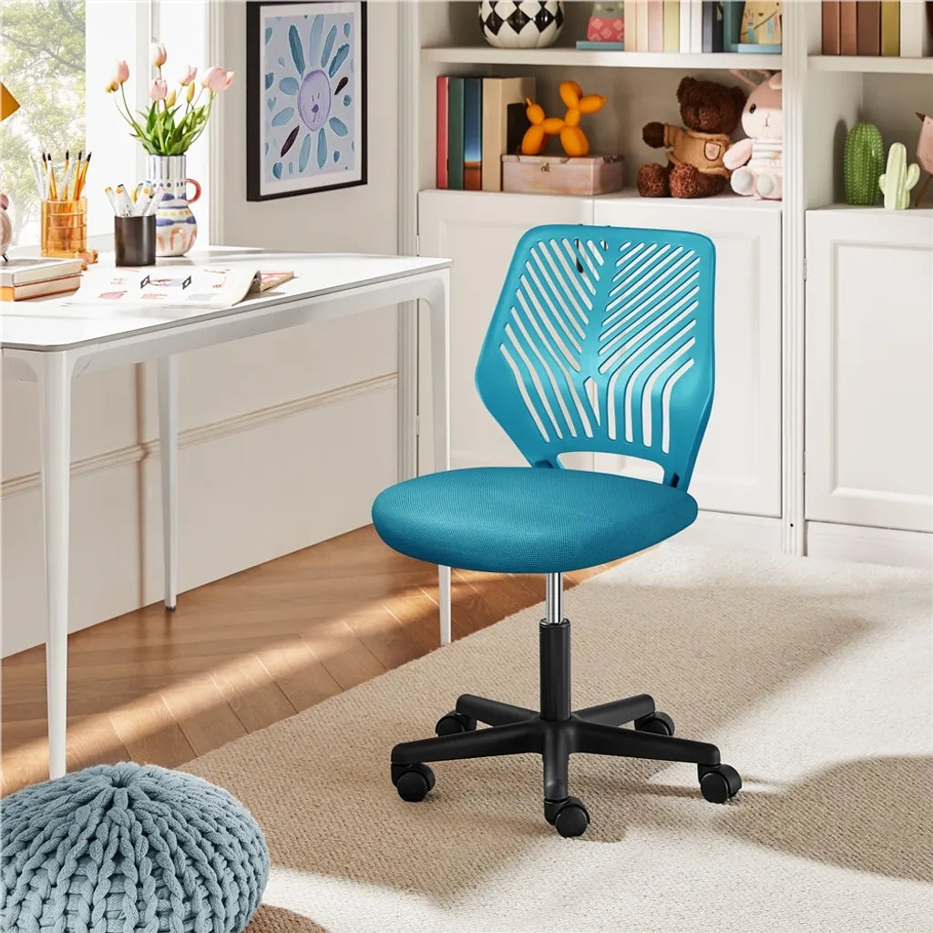 Yaheetech Draaistoel zonder Armleuningen, Turquoise
