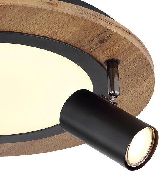 Globo - plafonniere - Kassu - naturel zwart - metaal - Ø 40cm - LED - 67307D