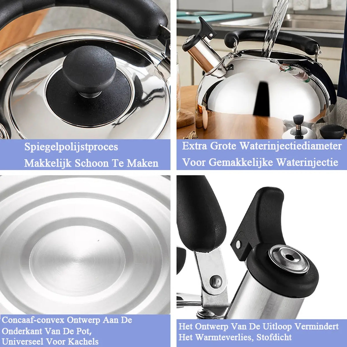 Maxcook MS004Y Waterketel - RVS 304 - 4 L