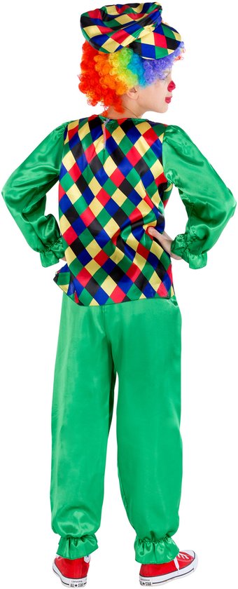 dressforfun - jongenskostuum clown Freddy 104 (3-4j) - verkleedkleding kostuum halloween verkleden feestkleding carnavalskleding carnaval feestkledij partykleding - 300796