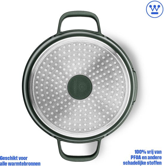 Westinghouse Performance Braadpan – Ø24 cm – Inductie Pan – Inclusief Deksel – Groen