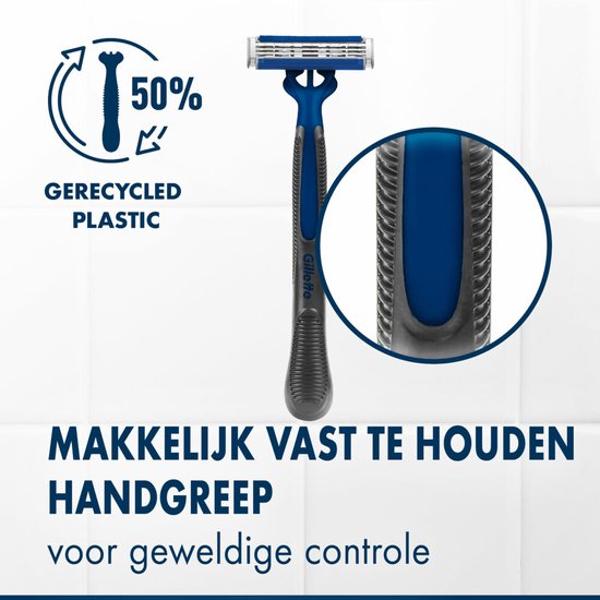 Gillette - Blue III Smooth - Wegwerpscheermesjes - Comfort en bescherming - 12 Scheermesjes