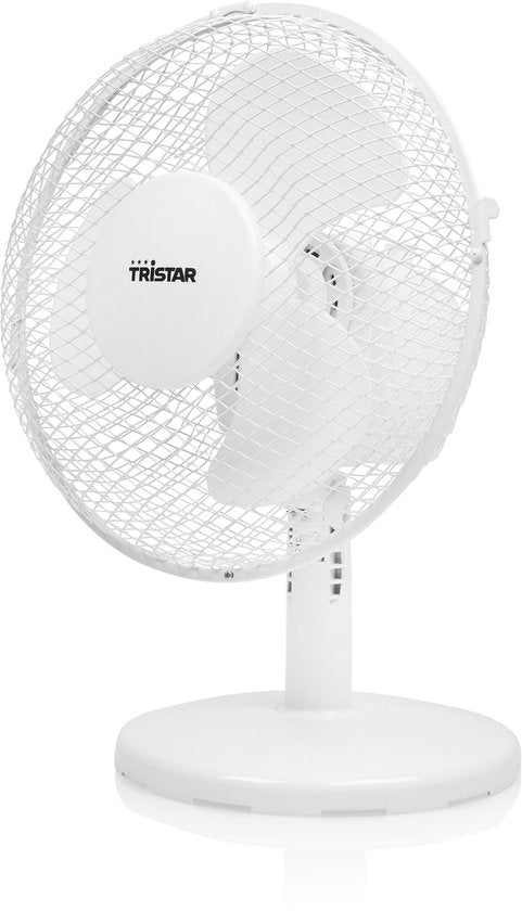 Tristar VE-5721 Tafelventilator - Ø23Cm - Wit - 2 Snelheidsstanden - Rotatie functie