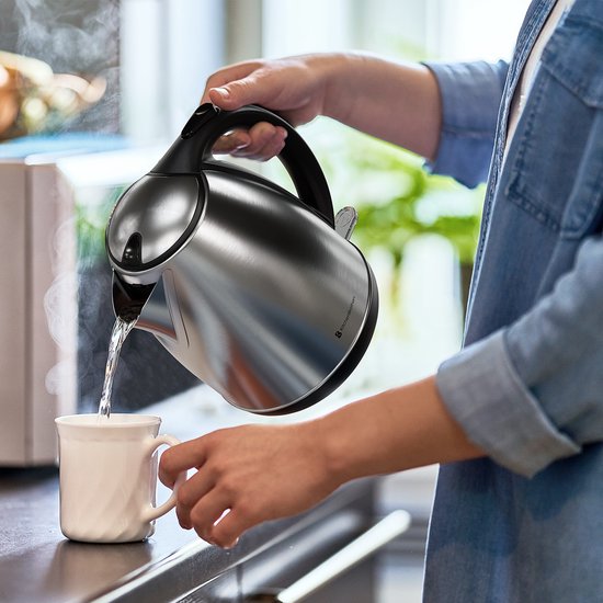 KitchenBrothers Waterkoker - Elektrisch - 1,7L - Met Kalkfilter - RVS