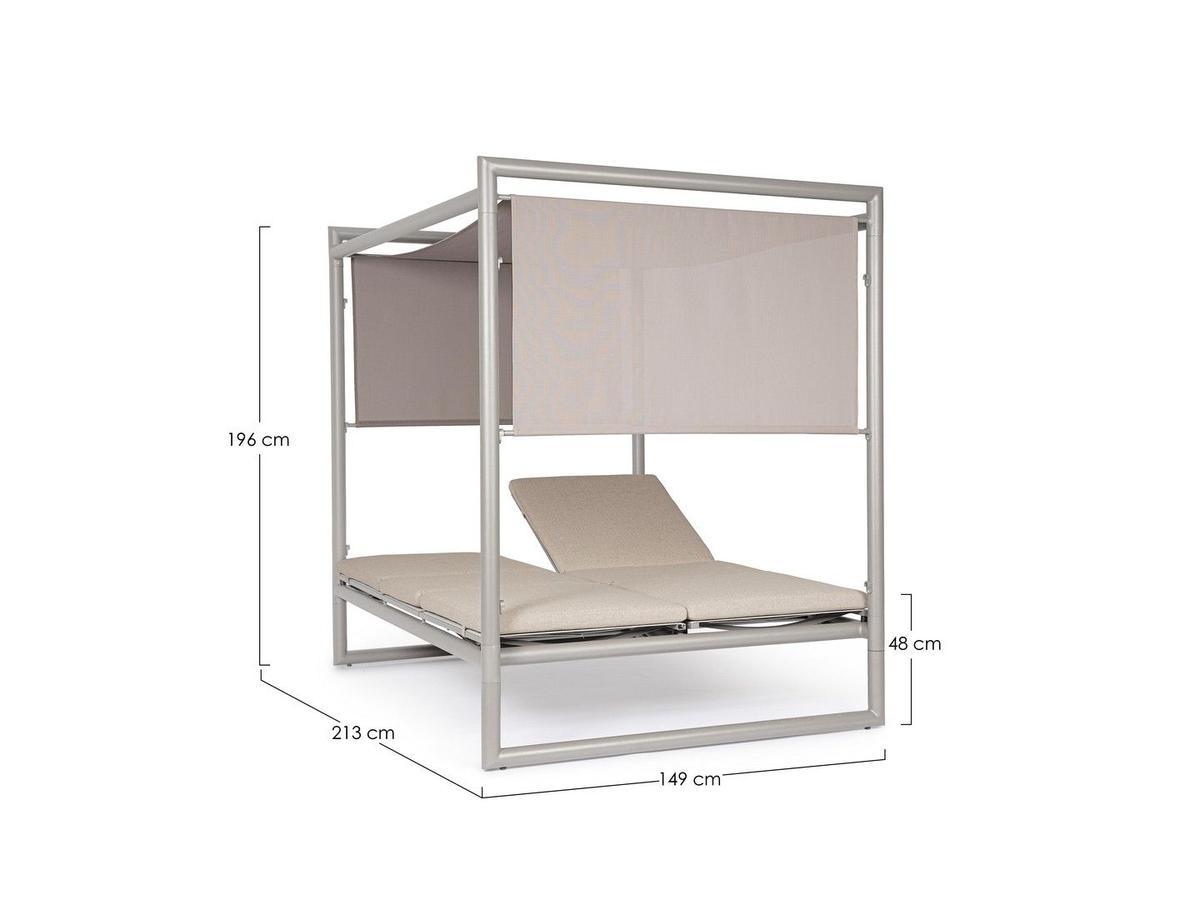 Bizzotto Konnor Rastin Daybed - Elegant Design - 200 x 90 cm - Naturel Hout