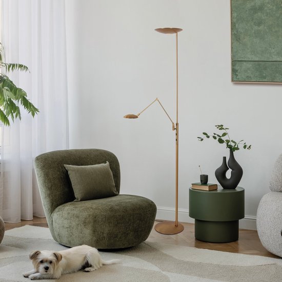 Vloerlamp Daphne 2 4602BR - bronzen metaal, draaibaar en kantelbaar, met instelbare LED - Steinhauer