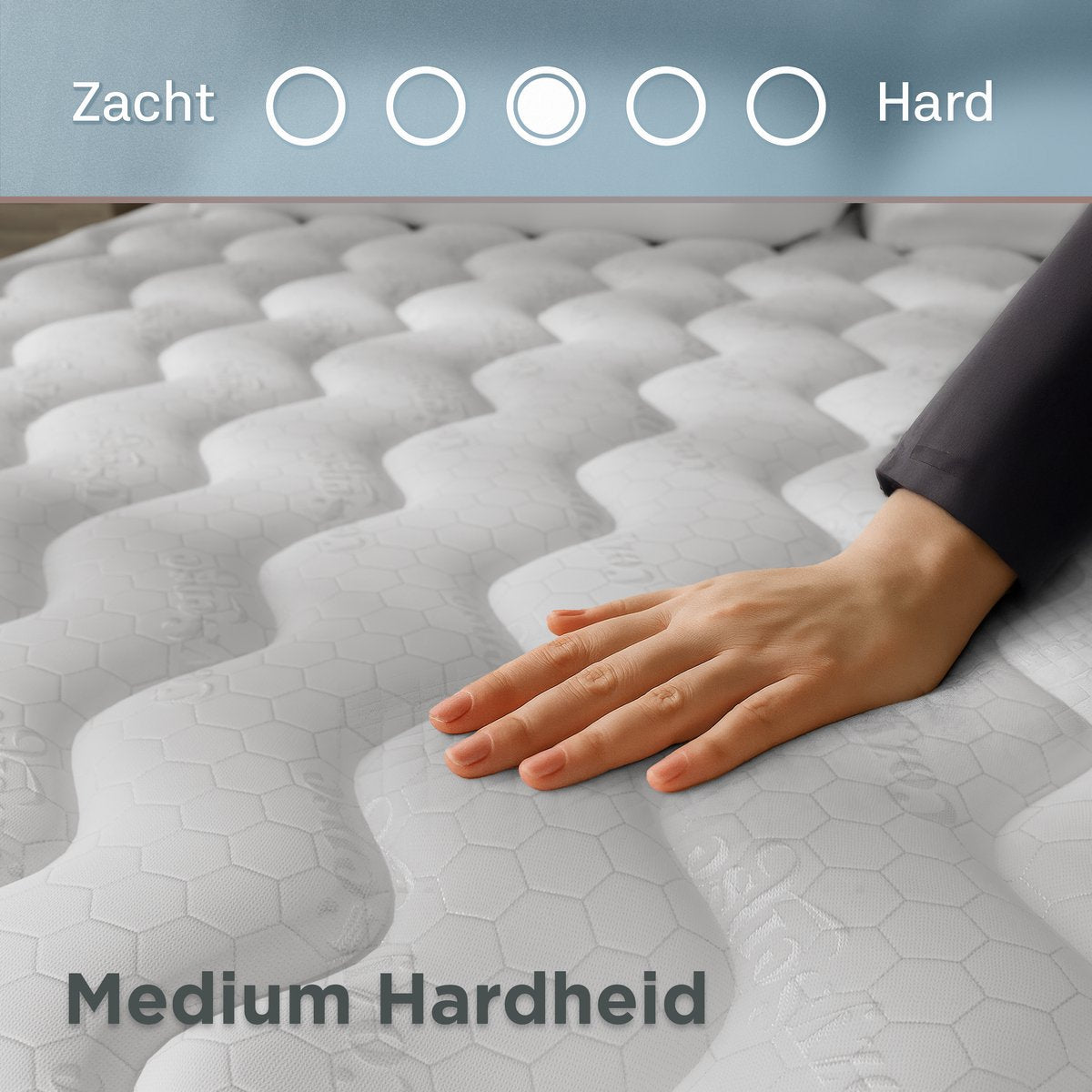 Cozysense Topper 120x200 - Traagschuim Topmatras met Gel-Infused Eierdoos - 3 cm - Wit