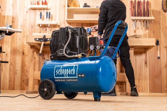 Scheppach Compressor Super Silent HC51Si - 5 bar - 50L - 1500W - Stille compressor (60dB) - Olievrij