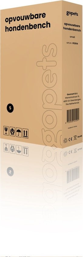Gopets Hondenbench Opvouwbaar S – Bench – Voor Honden – Incl. Hondenkussen – 2 Deuren – 61 x 43 x 48 cm