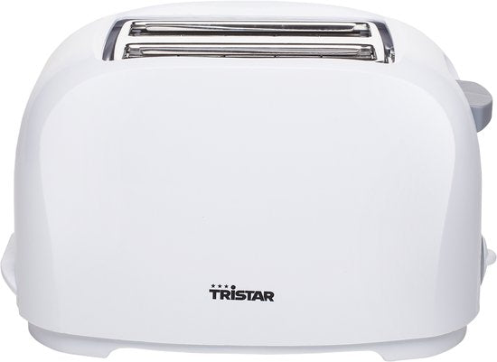 Tristar Broodrooster BR-1013 - 800W - 6 Bruiningsniveau's - 2 Broodsleuven voor 2 boterhammen - Wit