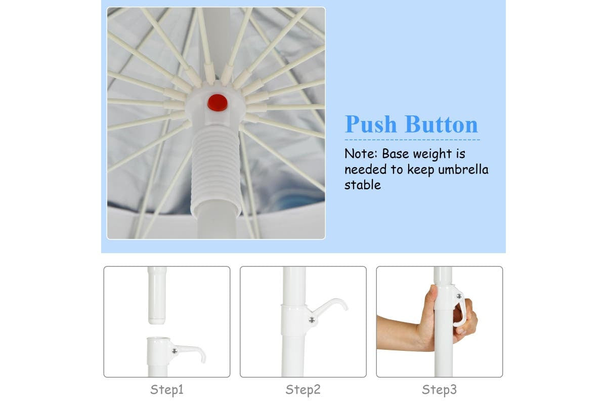 Coast Parasol - 245cm - Blauw