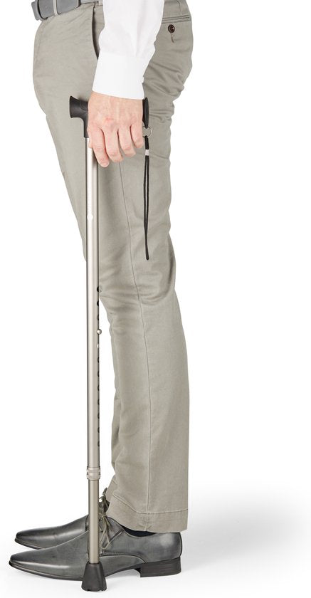 VITILITY Wandelstok - Antraciet - Verstelbaar - Ergonomisch - Wandelstokken