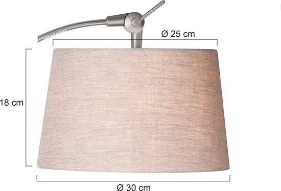 Steinhauer - Lampenkap - Rond 30 cm - Grijs - Bovensupport