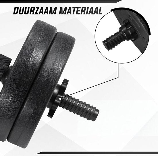Fitby Dumbells 10 kg - Gewichten set - Verstelbare Dumbells - Fitness - Halterset - Dumbell Set