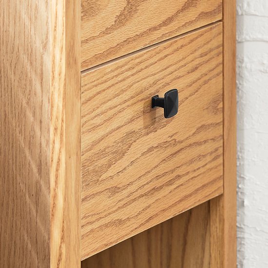 SoBuy Badkamerkast met 2 Lades en Open Vak - Smal en Laag - 40 x 35 x 90 cm