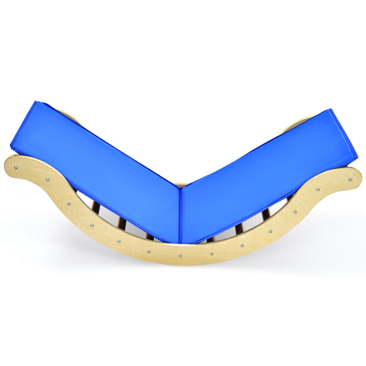 Coast 3-in-1 Klimladder Set voor Kinderen - Boog met Klimhelling en Schommelstoel - naturel + blauw
