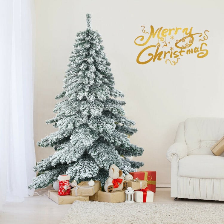 Coast - Kunstkerstboom - Met Sneeuwvlokken - Groen + Wit - 180 cm