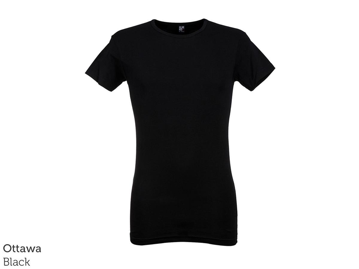 Alan Red Basic T-Shirt - 4-Pack - maat L - Zwart
