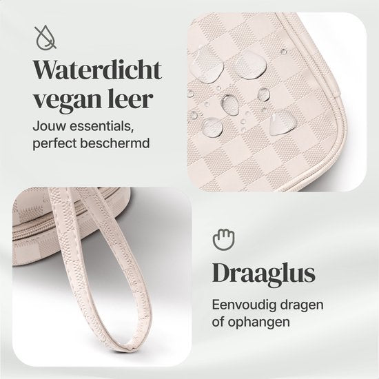 SC Travel Essentials - Toilettas en Make-up Organizer - Waterdicht en Compact - Geschikt voor Reis en Dagelijks Gebruik - Unisex - Lichtroze