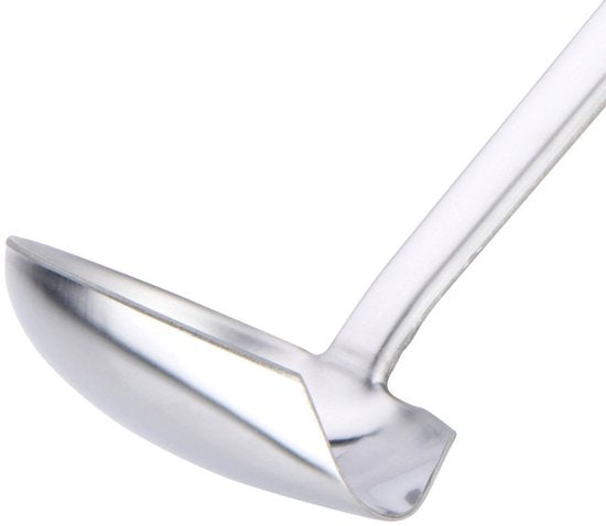 Alpina Keukengerei saus opscheplepel - zilver - rvs - 28 x 7 cm