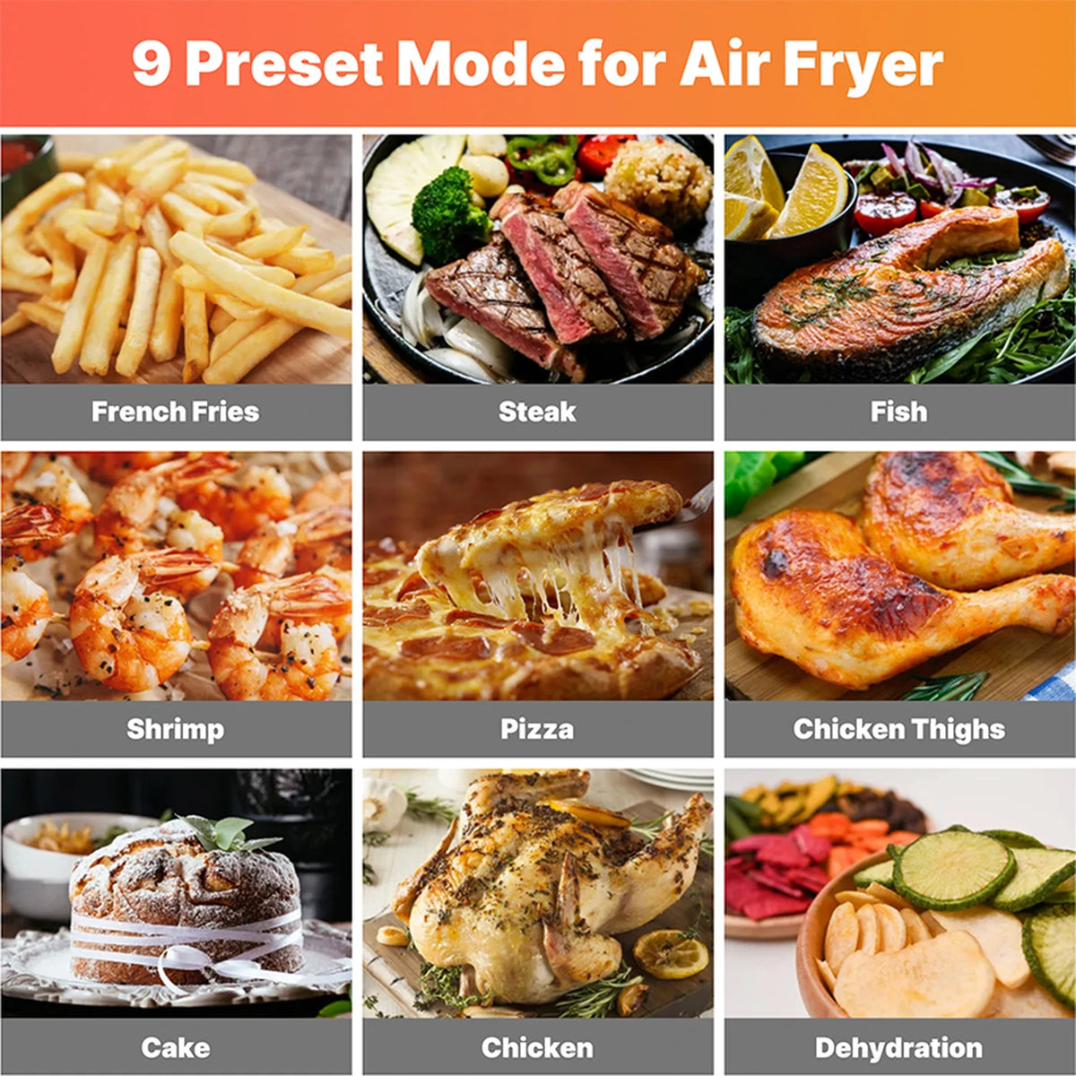 Joyami 6L Airfryer en Snelkookpan Combo - Dubbel Display - Zwart