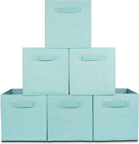 LifeGoods Kast Organizers - 6 Stuks - 20L - Textiel - Blauw