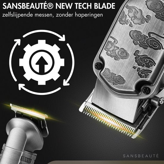 Professionele Draadloze 5-in-1 Tondeuse - Sansbeauté - Tondeuse Mannen Hoofdhaar - Cheveux Haar - Haartrimmer - Kapper Haar Machine - Haartondeuse - Trimmer Baard - Barbe Hair Clipper - Kapper Buddha Trimmer - Barber Set - Kappersset