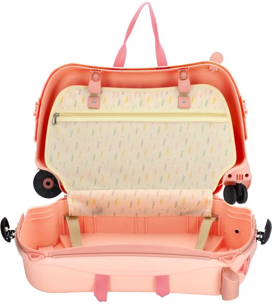 Zebra Trends Ranger Kinder Koffer - Handbagage - Kids - Zitkoffer - Kinderen - Roze