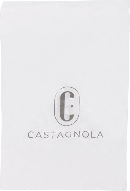 Castagnola Kunstlederen Onderzetters – Onderzetters voor Glazen – Design Onderzetters met Houder – Leren Onderzettersset – Leder – Set van 6 – Zwart