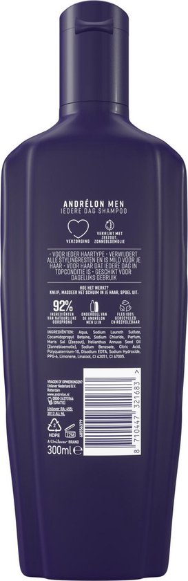 Andrélon Men Iedere Dag Shampoo - 6 x 300 ml - Voordeelverpakking