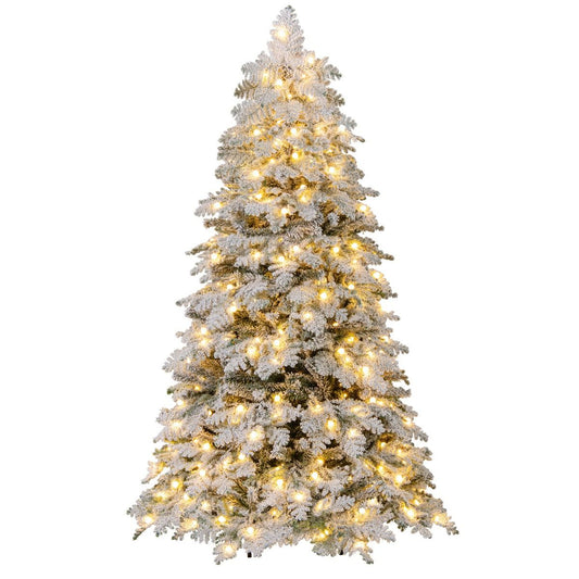 Coast Kunstkerstboom 180 cm Groen/Wit - Besneeuwd met 260 LED Lampjes - Opvouwbaar & Voorgemonteerd