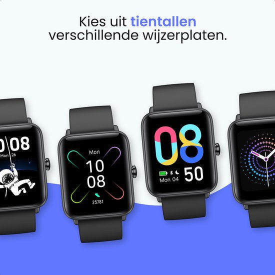 MAOO BOOST Smartwatch – Waterproof – Smartwatch voor Heren & Dames – Stappenteller, Hartslag & Slaapmonitor – Multisport – Android & iOS – Zwart