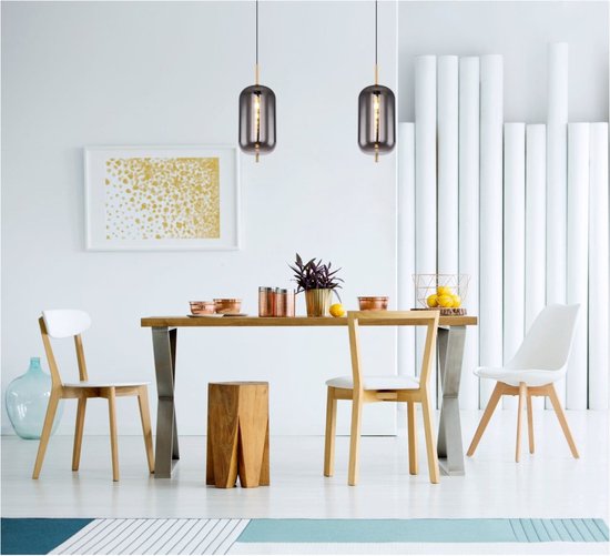 Hanglamp Glas Smoke | E27 | Zwart | Glazen bol | Glas bol | Woonkamer | Eetkamer
