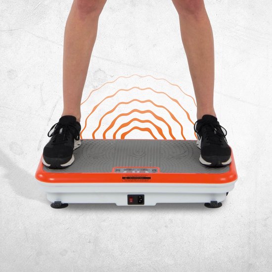 Vibro Shaper - trilplaat met oscillatietechnologie verstevigt het lichaam - powerplate belast alle spiergroepen - inclusief power stretchbandjes